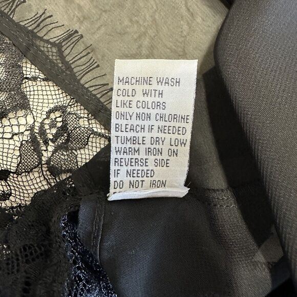 Ali & Kris Womens Size 3X Super Sheer Lace Trim Blouse Strappy Criss Cross - Picture 9 of 10